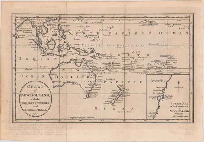 Chart of New Holland, with the Adjacent Countries and New Discover'd Islands