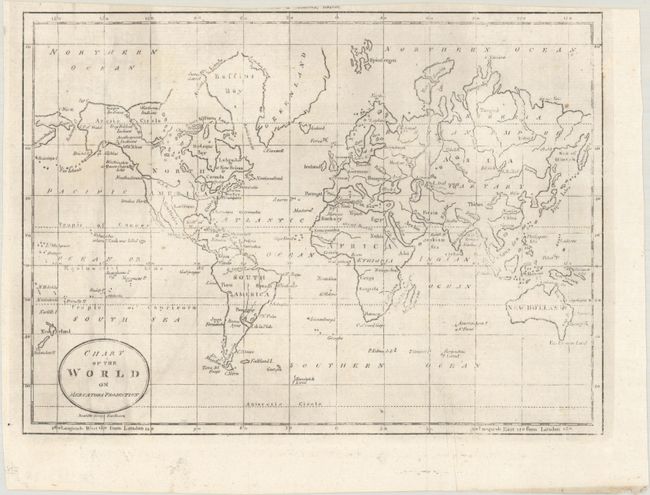 [Lot of 2] Chart of the World on Mercator's Projection [and] Artificial Sphere [on sheet with] Copernican System