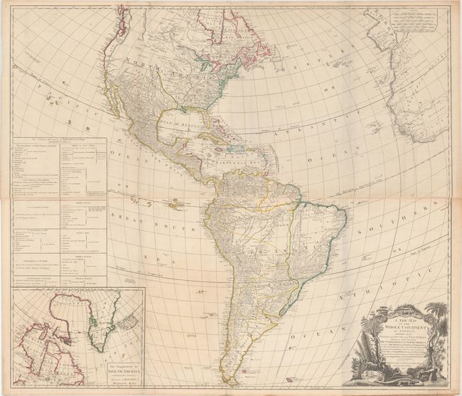 [On 4 Sheets] A New Map of the Whole Continent of America, Divided Into North and South and West Indies. Wherein Are Exactly Described the United States of North America...