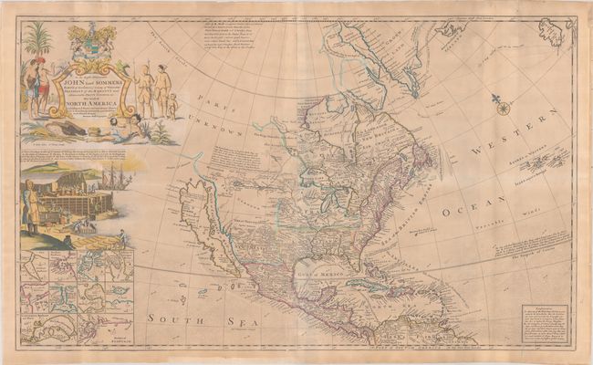 To the Right Honourable John Lord Sommers Baron of Evesham ... This Map of North America According to ye Newest and Most Exact Observations...