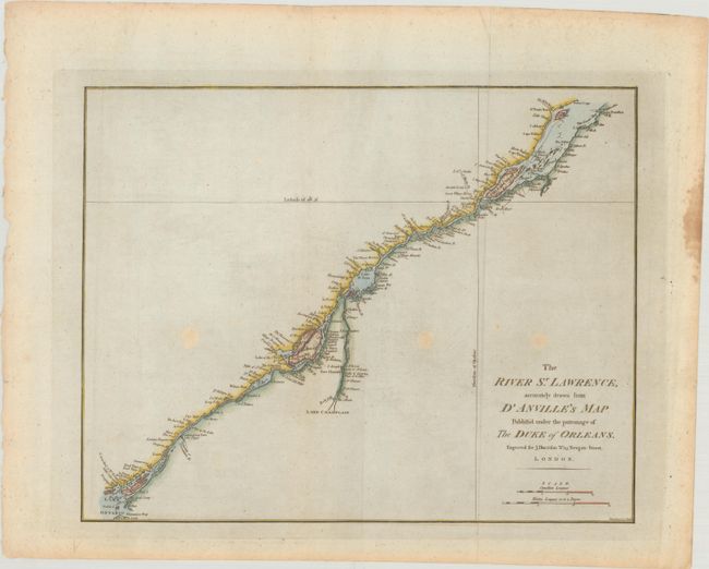 The River St. Lawrence, Accurately Drawn from D'Anville's Map Publish'd Under the Patronage of the Duke of Orleans