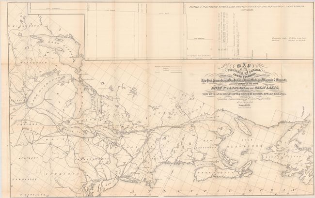 Map of the Province of Canada, and the Lower Colonies, Shewing the Connection by Steam Navigation with New York, Pennsylvania, Ohio, Indiana, Illinois, Michigan, Wisconsin & Minnesota...