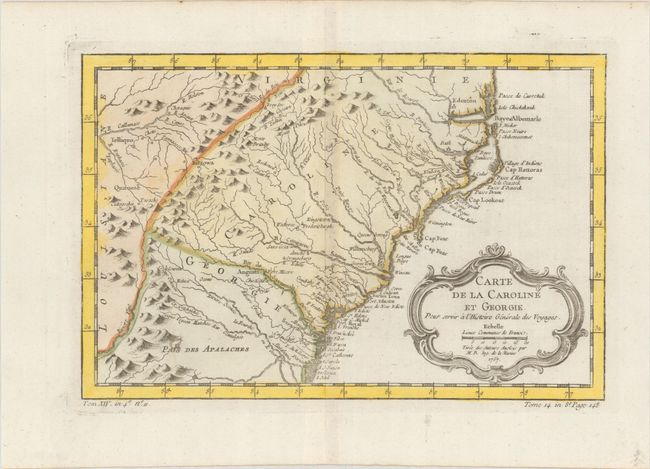 Carte de la Caroline et Georgie. Pour Servir a l'Histoire Generale des Voyages