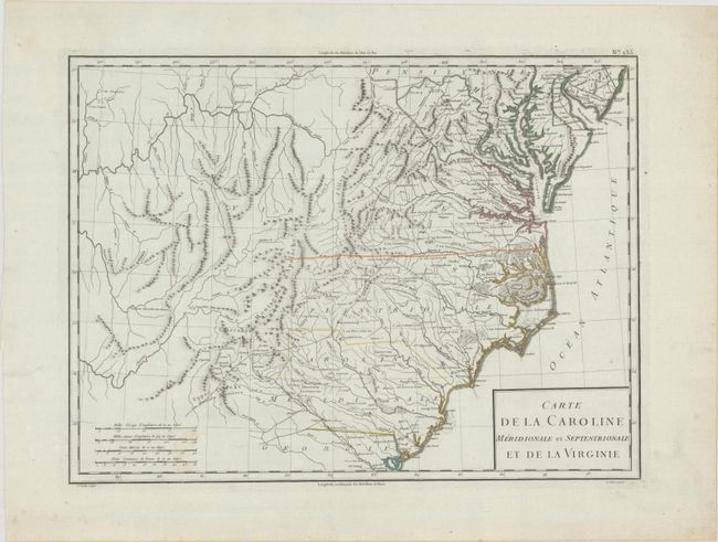 Carte de la Caroline Meridionale et Septentrionale et de la Virginie