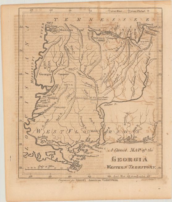 [Lot of 2] A Correct Map of the Georgia Western Territory [and] Map of the Country Embracing the Various Routes Surveyed for the Western & Atlantic Rail Road of Georgia