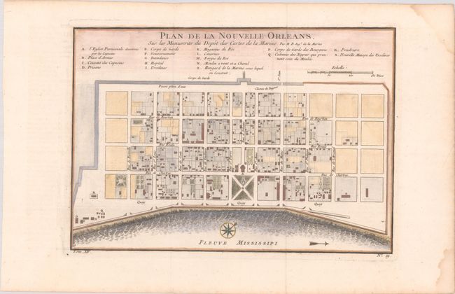 Plan de la Nouvelle Orleans sur les Manuscrits du Depot des Cartes de la Marine