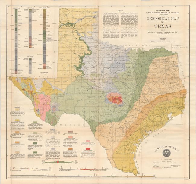 [Map with Book] Geological Map of Texas [with] Review of the Geology of Texas