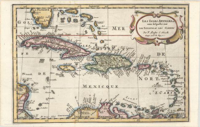 Les Isles Antilles &c. entre lesquelles sont les Lucayes, et les Caribes