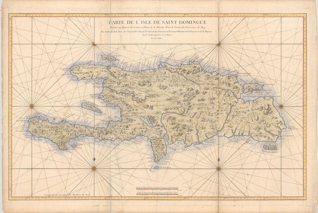 Carte de l'Isle de Saint Domingue Dressee au Depost des Cartes et Plans de la Marine, pour le Service des Vaisseux du Roy...