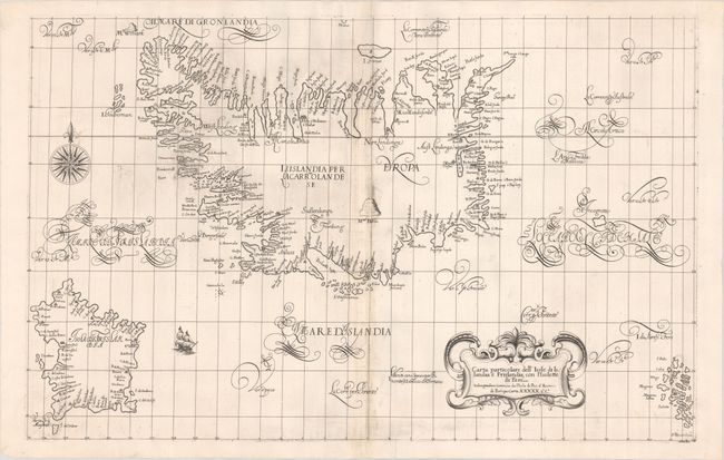 Carta Particolare dell' Isole di Islandia e Frislandia, con l'Isolette di Fare...