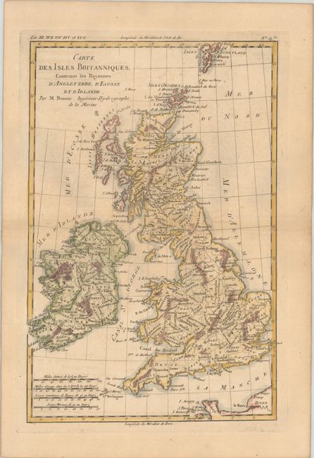 Carte des Isles Britanniques, Contenant les Royaumes d'Angleterre, d'Ecosse et d'Irlande