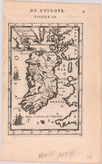 [Lot of 2] Ancienne Isle d'Hibernie [and] Carte du Royaume d'Irlande