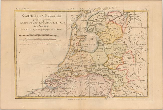 Carte de la Hollande Prise en General, Contenant les Sept Provinces Unies des Pays Bas