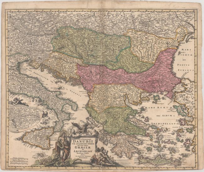 Fluviorum in Europa Principis Danubii cum Adiaceniibus Regnis, nec non Totius Graeciae et Archipelagi Novissima Tabula