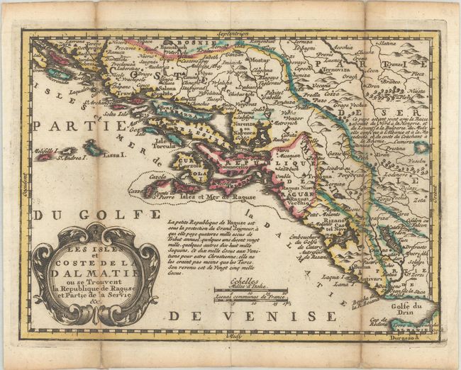 Les Isles et Coste de la Dalmatie ou se Trouvent la Republique de Raguse et Partie de la Servie &c.