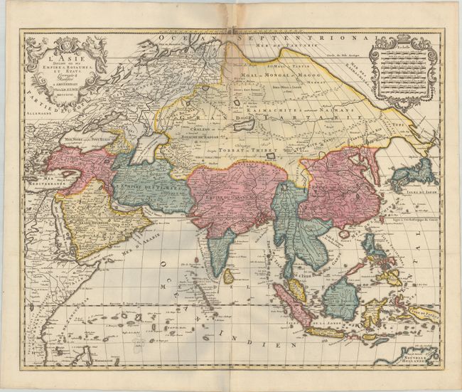 L'Asie Divisee en ses Empires, Royaumes, et Etats Corrigee & Rectifice