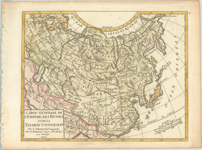 Carte Generale de l'Empire des Russes et de la Tatarie Universelle