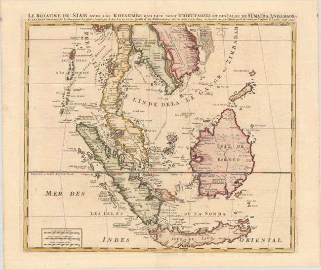 Le Royaume de Siam avec les Royaumes qui luy sont Tributaires et les Isles de Sumatra Andemaon Etc...