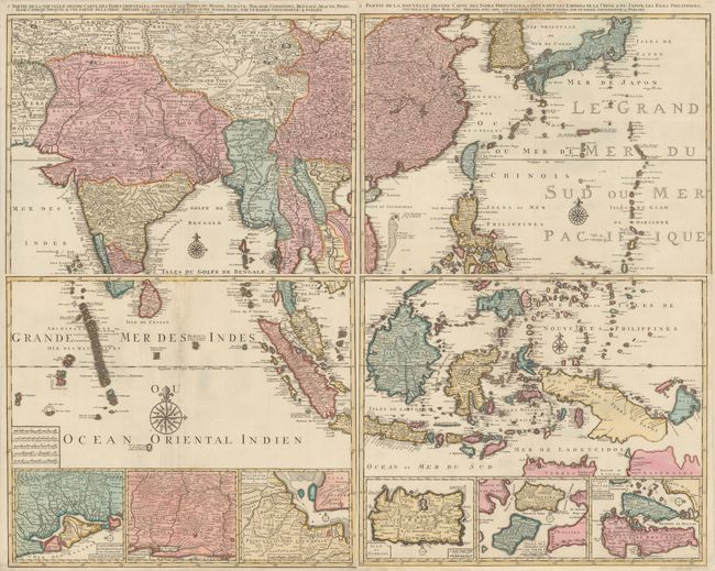 [On 4 Sheets] Partie de la Nouvelle Grande Carte des Indes Orientales...