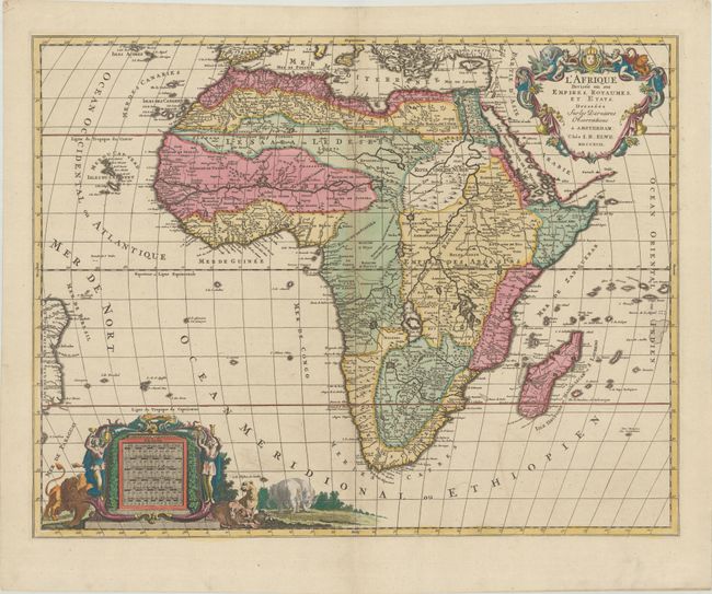L'Afrique Divisee en ses Empires, Royaumes, et Etats Dressees sur les Dernieres Observations