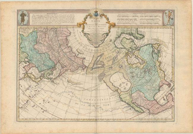 Carte des Nouvelles Decouvertes au Nord de la Mer du Sud, Tant a l'Est de la Siberie et du Kamchatka, qu'a l'Ouest de la Nouvelle France