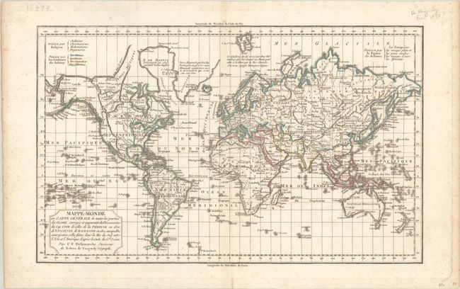 Mappe-Monde ou Carte Generale de Toutes les Parties du Globe Corrigee et Augmentee des Decouvertes du Cap. Cook de Celles de la Perouse en 1801...