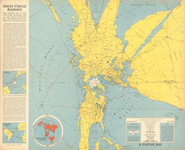 [Lot of 2] Great Circle Airways [and] One World One War - A Map Showing the Line-Up and the Strategic Stakes in This First Global War