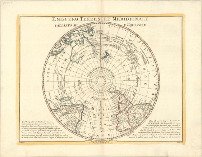 Emisfero Terrestre Meridionale Tagliato su l'Equatore