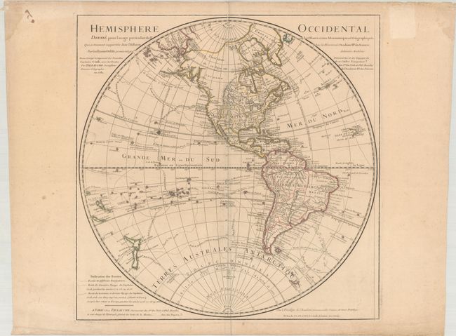 Hemisphere Occidental Dresse pour l'Usage Particulier du R sur les Observations Astronomiques et Geographiques...