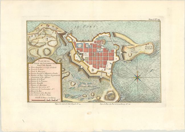 [Lot of 2] Plan de la Ville de Louisbourg dans l'Isle Royale [and] Port de Louisbourg dans l'Isle Royale