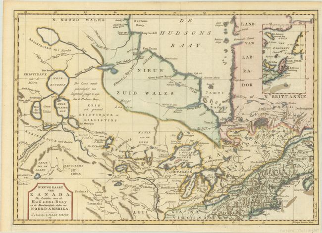 Nieuwe Kaart van Kanada, de Landen aan de Hudsons-Baay en de Noordwestelyke Deelen van Noord-Amerika