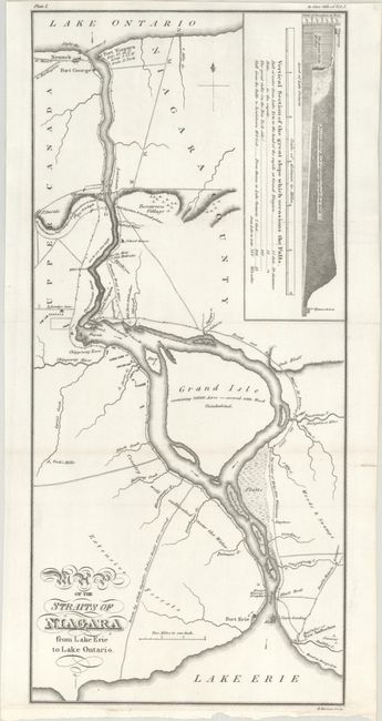 Map of the Straits of Niagara from Lake Erie to Lake Ontario