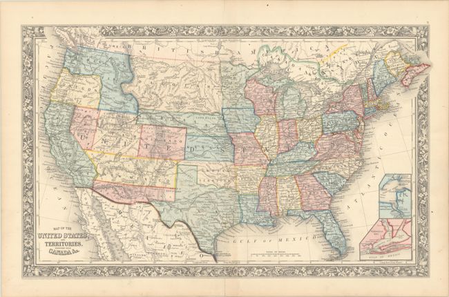 Map of the United States, and Territories. Together with Canada &c.