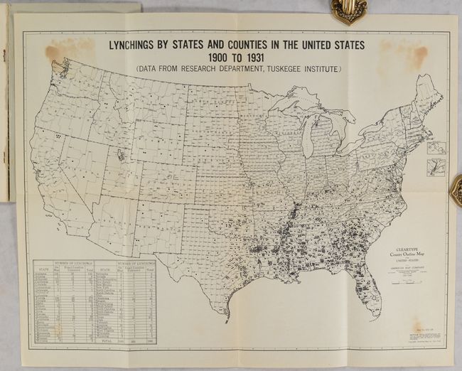 Lynchings by States and Counties in the United States 1900 to 1931 (Data from Research Department, Tuskegee Institute) [in] Lynchings and What They Mean