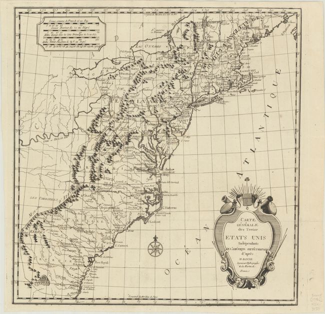 Carte Generale des Treize Etats Unis Independants de l'Amerique Septetrionale d'Apres