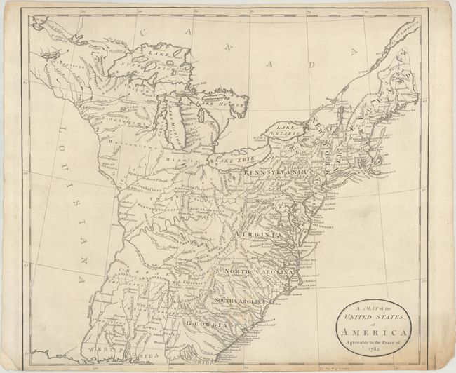 A Map of the United States of America Agreeable to the Peace of 1783