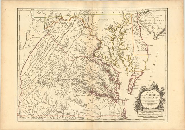 Carte de la Virginie et du Maryland Dressee sur la Grande Carte Angloise de Mrs. Josue Fry et Pierre Jefferson...