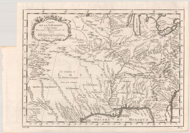 Carte de la Louisiane et Pays Voisins pour Servir a l'Histoire Generale des Voyages