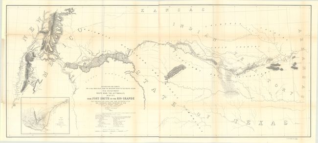 Map No. 1. From Fort Smith to the Rio Grande from Explorations and Surveys Made Under the Direction of the Hon. Jefferson Davis, Secretary of War...