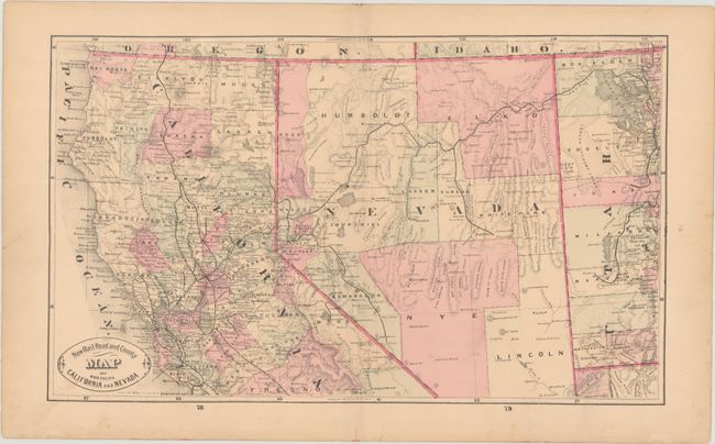 [Lot of 2] New Rail Road and County Map of Northern California and Nevada [and] New Rail Road and County Map of Southern California and Arizona