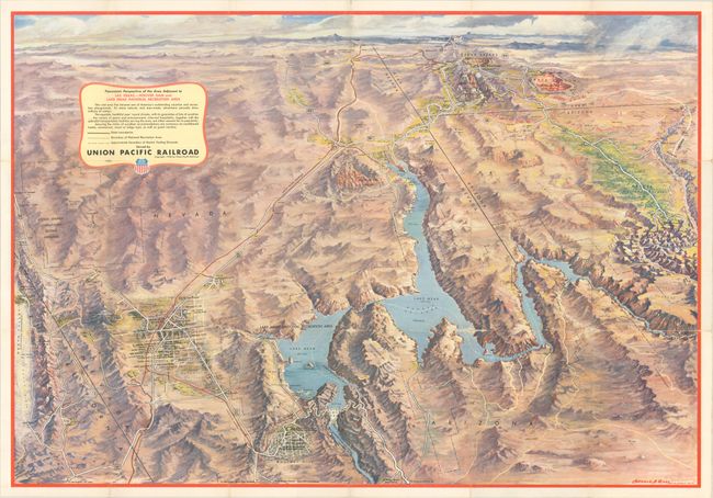 Panoramic Perspective of the Area Adjacent to Las Vegas - Hoover Dam and Lake Mead National Recreation Area