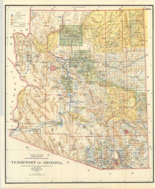 Territory of Arizona. Compiled from the Official Records of the General Land Office and Other Sources...