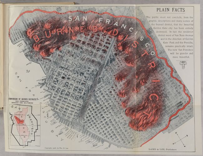 [Map in Book] San Francisco Burned District [in] The Doomed City - A Thrilling Tale