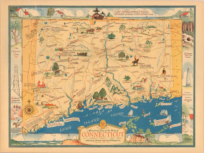 Historical Map of the State of Connecticut