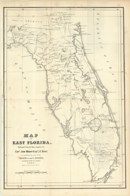 Map of East Florida, Reduced from the Map Compiled by Capt. John Mackay & Lieut. J. E. Blake...