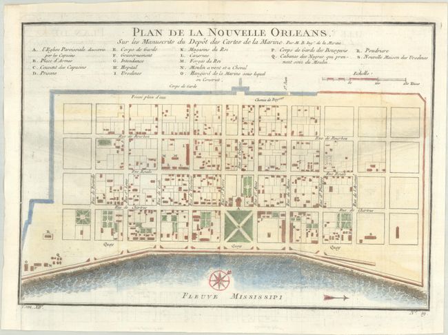 Plan de la Nouvelle Orleans sur les Manuscrits du Depot des Cartes de la Marine