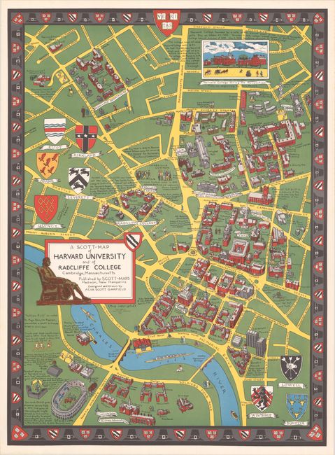 A Scott-Map of Harvard University and of Radcliffe College Cambridge, Massachusetts