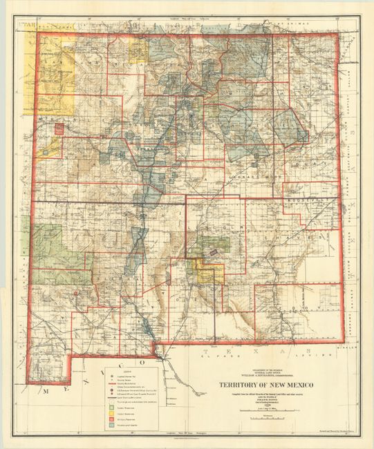 Territory of New Mexico Compiled from the Official Records of the General Land Office and Other Sources
