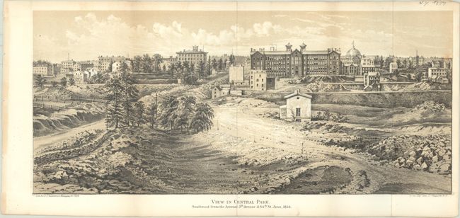 View in Central Park. Southward from the Arsenal 5th Avenue & 64th St. June, 1858