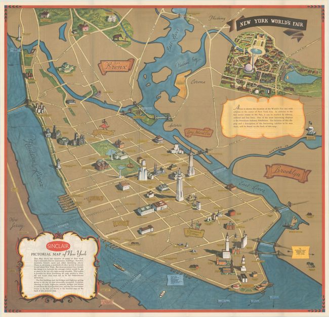 Sinclair Pictorial Map of New York